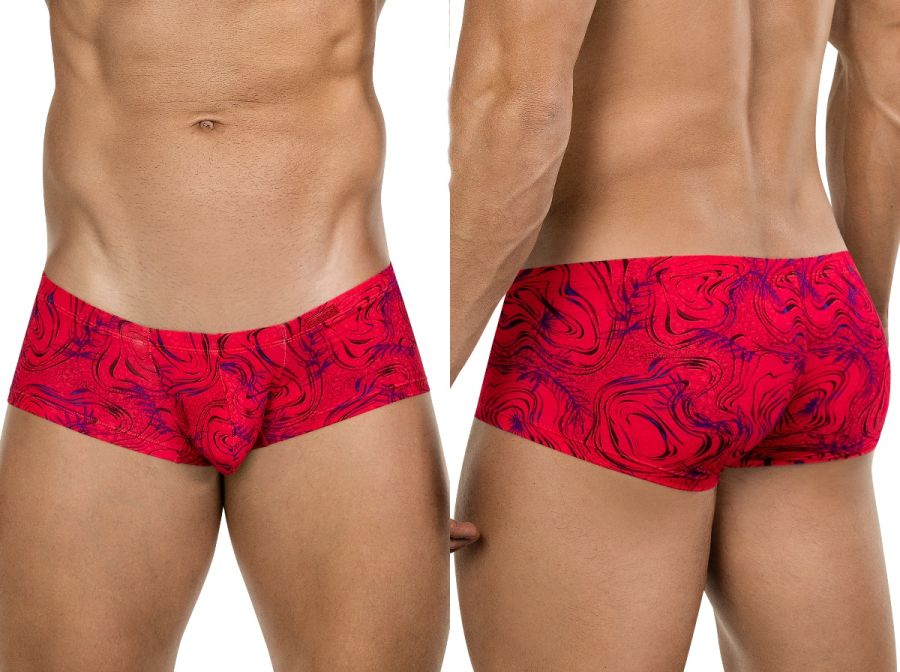 Clever Moda Helion Men's Trunk Underwear in Red – men's trunks