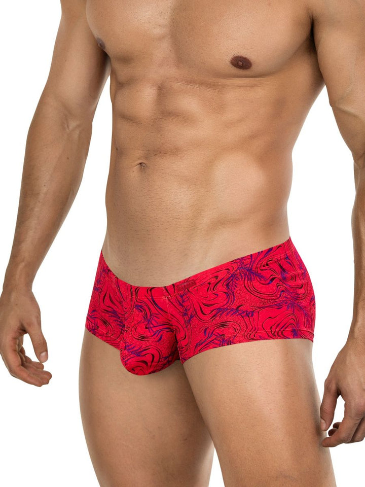 Clever Moda Helion Men's Trunk Underwear in Red – men's trunks