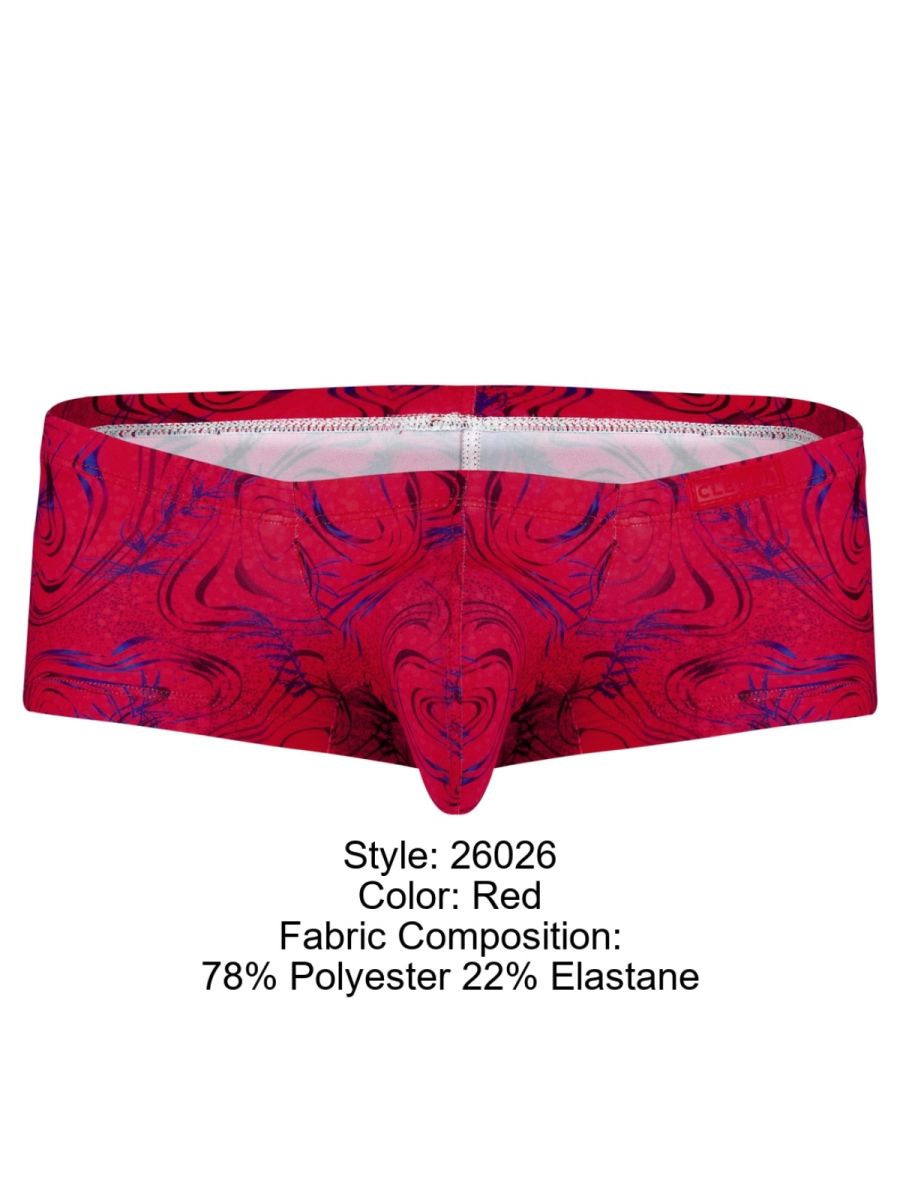 Clever Moda Helion Men's Trunk Underwear in Red – men's trunks