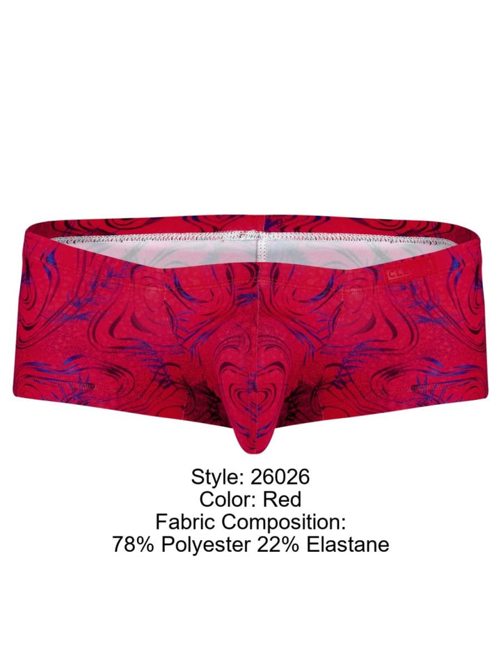 Clever Moda Helion Men's Trunk Underwear in Red – men's trunks