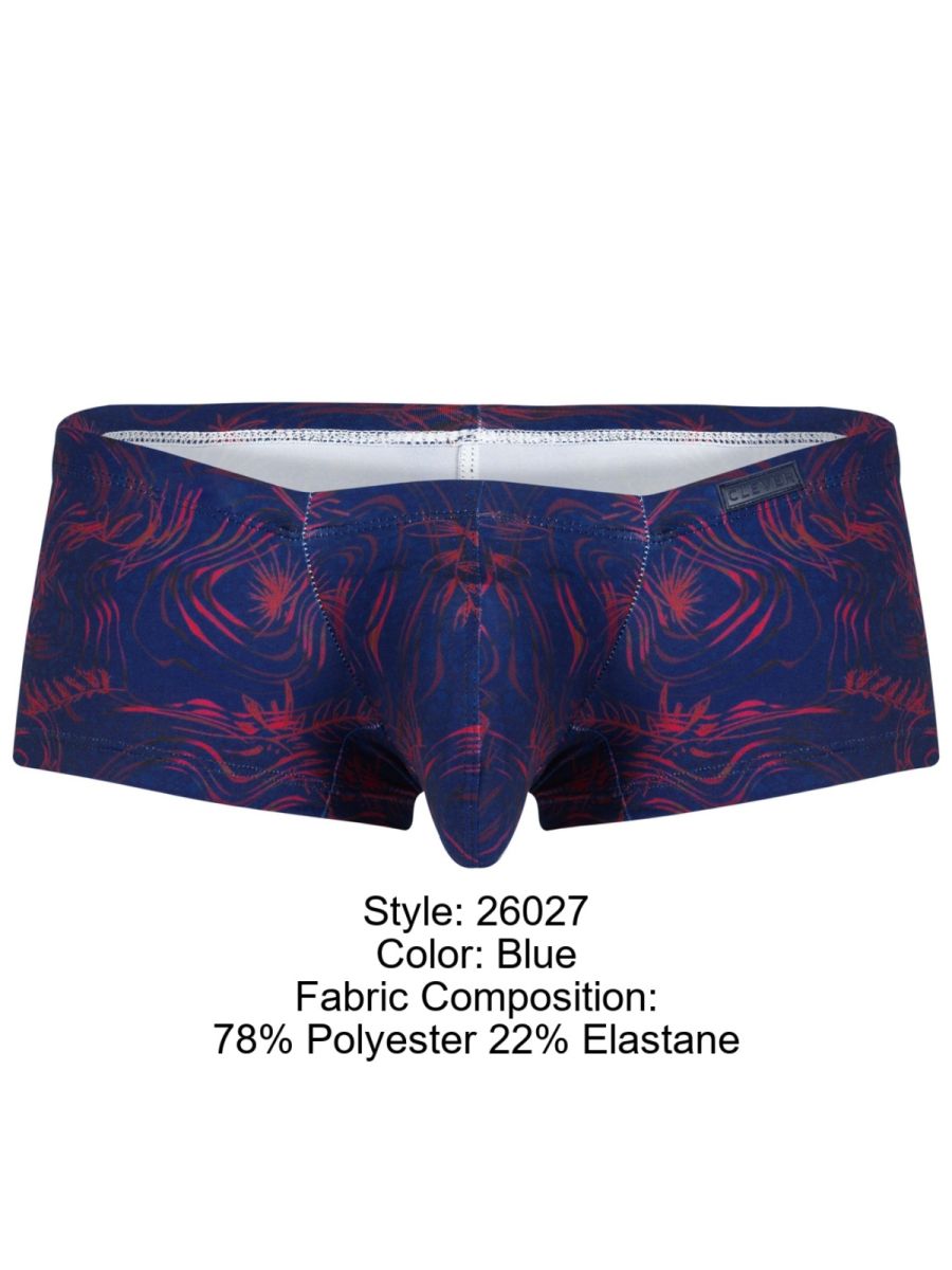 Clever Moda Helion Men's Trunk Underwear in Blue – men's trunks