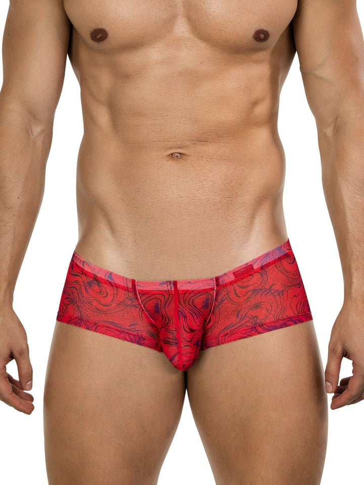 Clever Moda Calipso Men's Trunk Underwear in Red – men's trunks