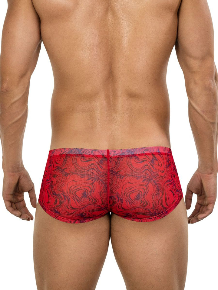 Clever Moda Calipso Men's Trunk Underwear in Red – men's trunks