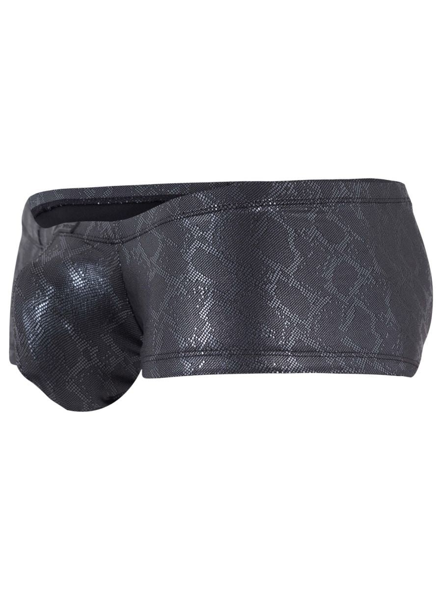 Clever Moda Atlas in Sleek Black Metallic Men's Trunk Underwear in Multi – men's trunks