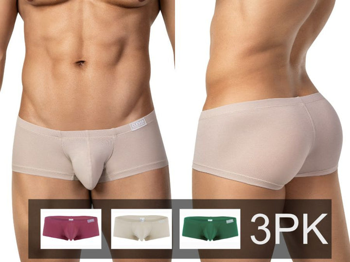 Clever Moda 3PK Australian Latin Men's Trunk Underwear in Multi Colored – men's trunks