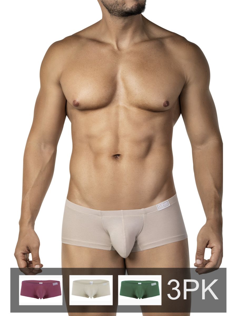 Clever Moda 3PK Australian Latin Men's Trunk Underwear in Multi Colored – men's trunks