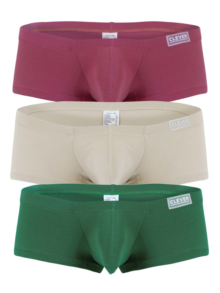 Clever Moda 3PK Australian Latin Men's Trunk Underwear in Multi Colored – men's trunks