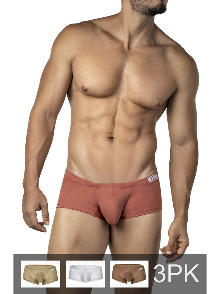 Clever Moda 3PK Australian Latin Men's Trunk Underwear in Multi Colored – men's trunks
