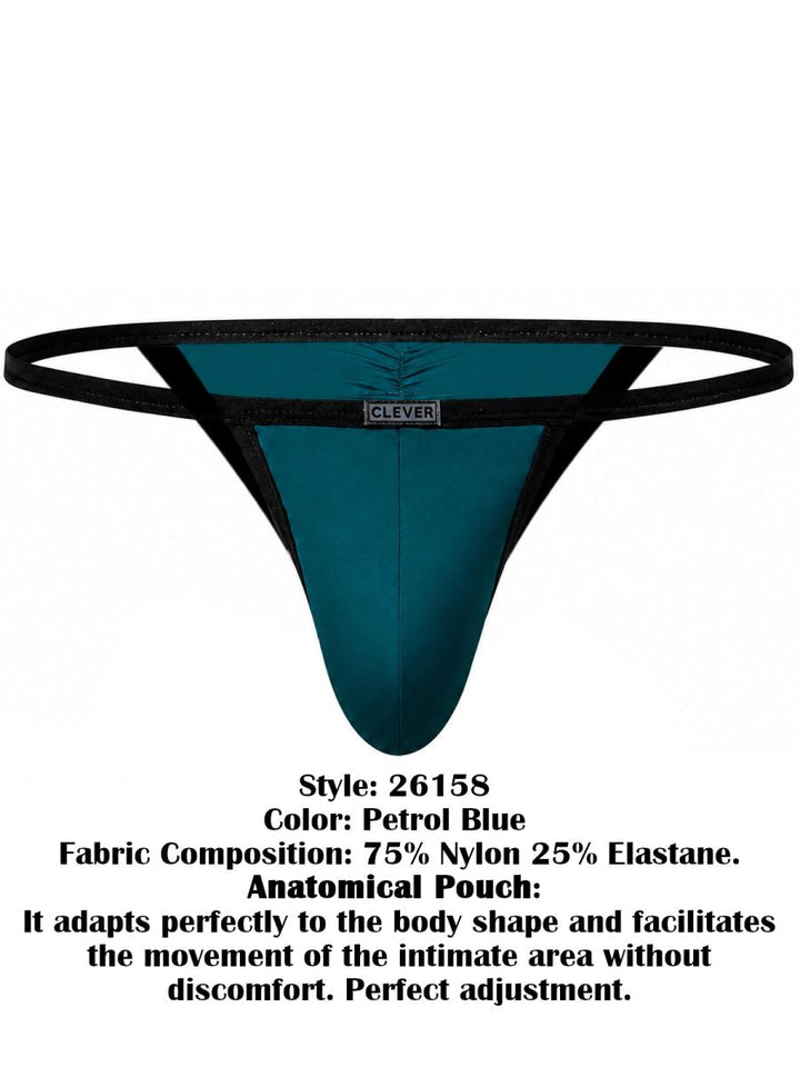 Clever Moda Boreas Men's Bikini Brief in Petrol Blue – men's briefs
