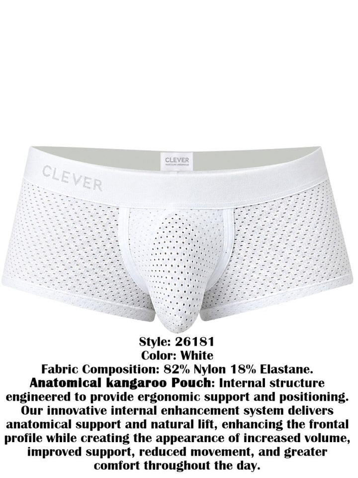 Clever Moda Ulises Men's Trunk Underwear in White – men's trunks