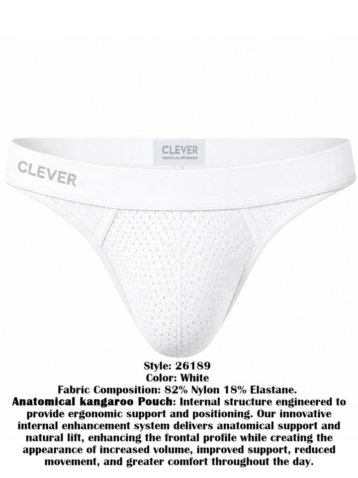 Clever Moda Ulises Men's Thong in White – men's thongs