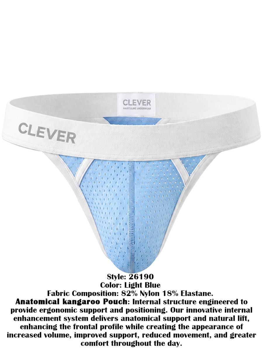 Clever Moda Ulises Ergonomic Men's Thong in Light Blue – men's thongs