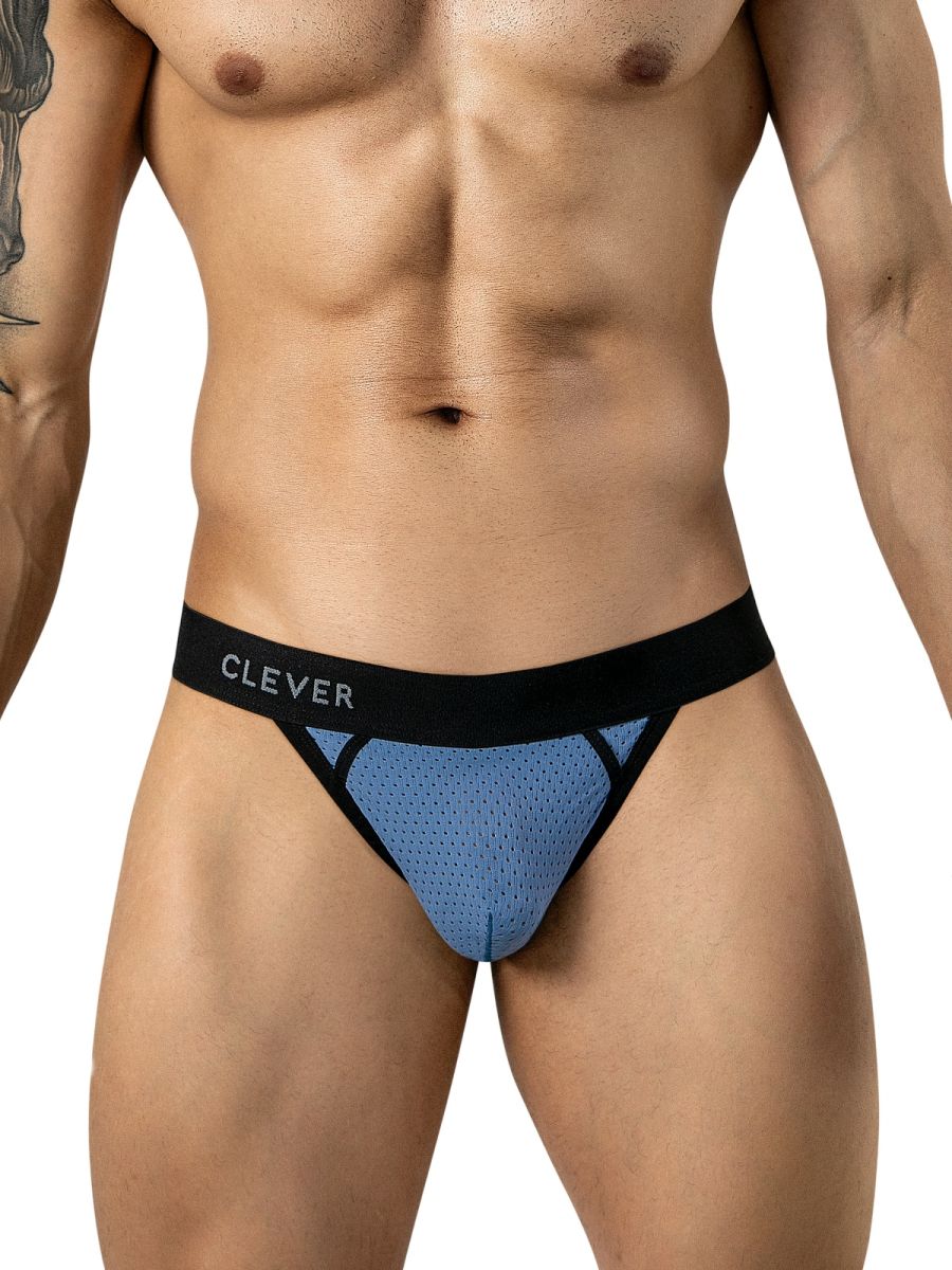 Clever Moda Ulises Sleek Men's Thong in Steel Blue – men's thongs