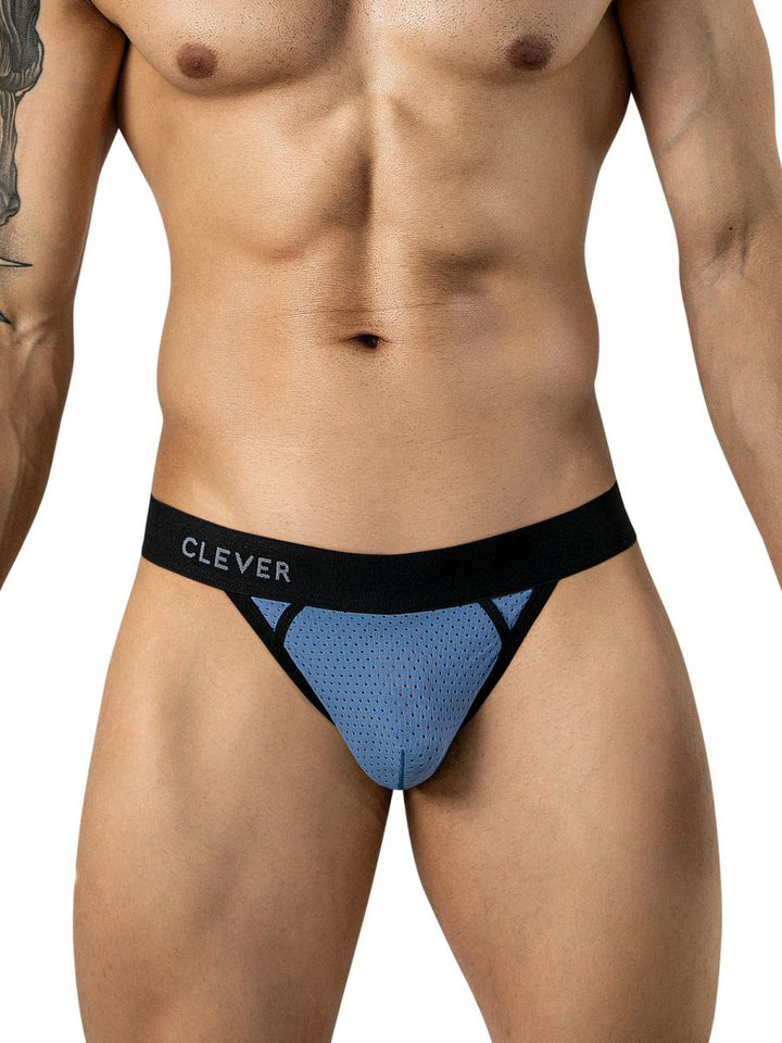 Clever Moda Ulises Sleek Men's Thong in Steel Blue – men's thongs