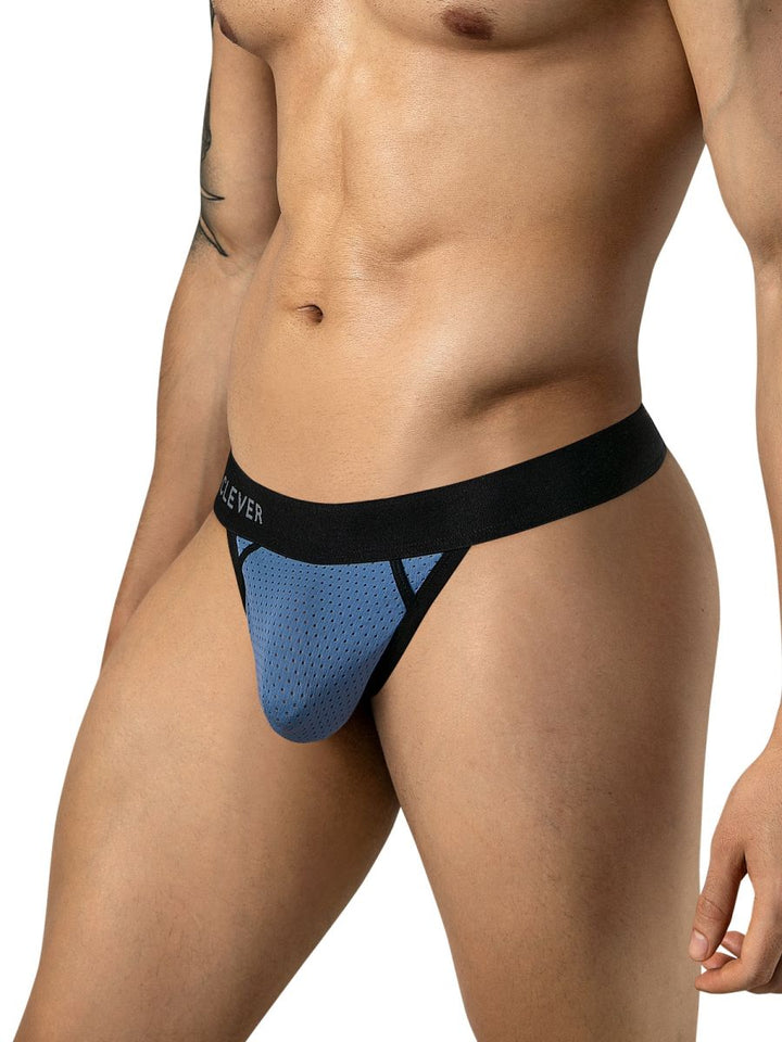 Clever Moda Ulises Sleek Men's Thong in Steel Blue – men's thongs