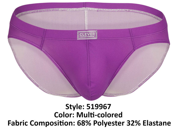 Clever Moda 519967 7PK Pride Briefs in Multi-Colored – men's briefs