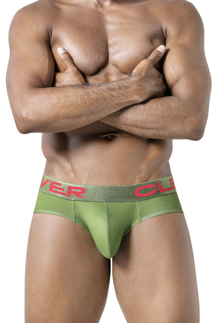 Clever Moda 519968 3PK Australian Latin Briefs in Beige/Blue/Green – men's briefs