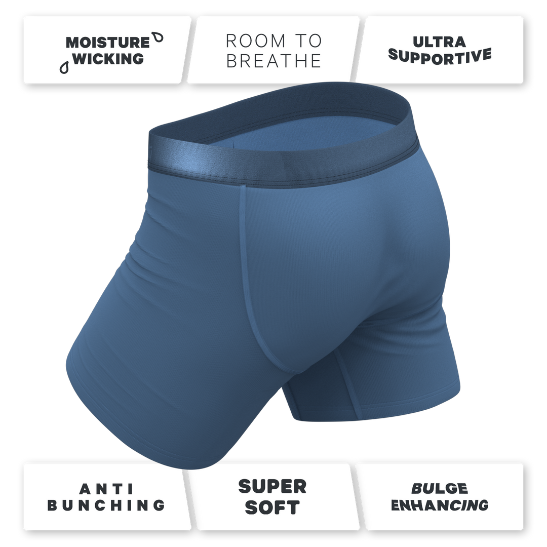 Shinesty The Cool Cobalt Slate Blue Ball Hammock® Pouch Boxer Briefs