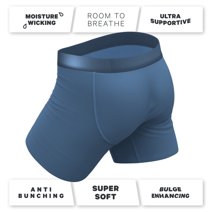 Shinesty The Cool Cobalt Slate Blue Ball Hammock® Pouch Boxer Briefs
