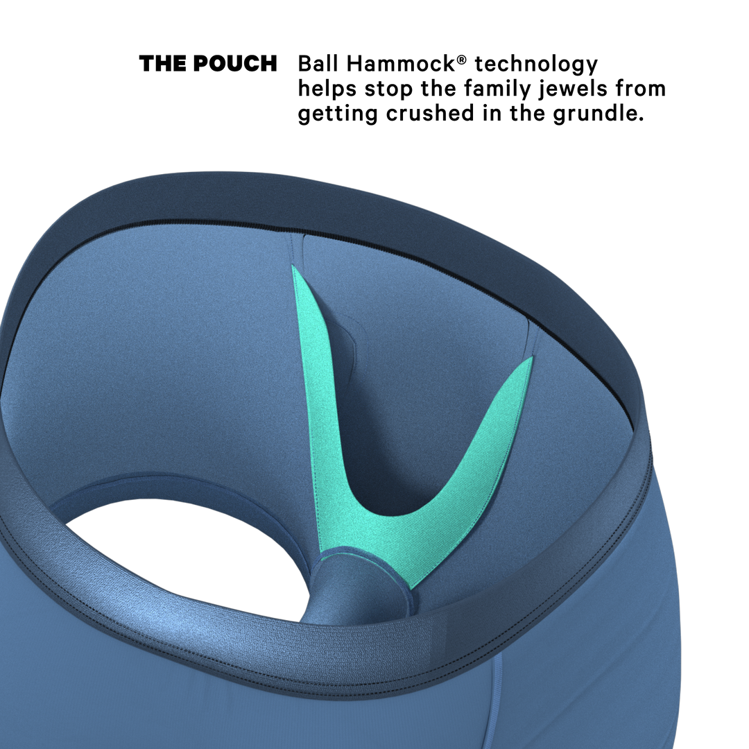 Shinesty "Cool Cobalt" Slate Blue Ball Hammock® Pouch Trunks Underwear