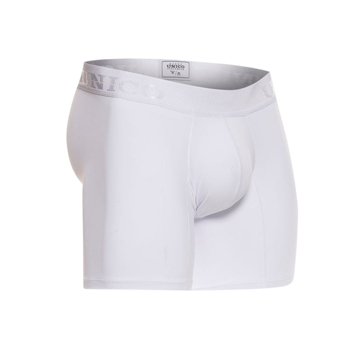 Mundo Unico Men's Tilo A23 Mid-Length Boxer Briefs - White Premium Cotton Comfort