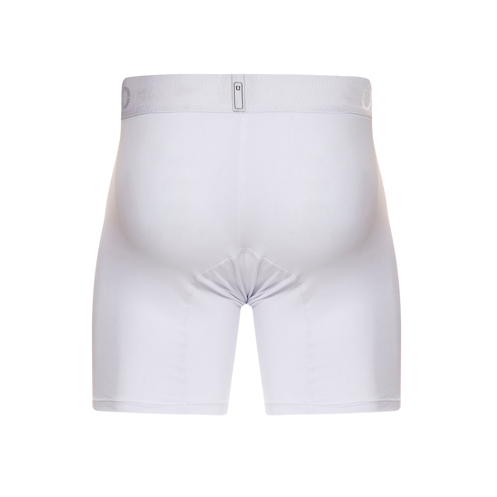 Mundo Unico Men's Tilo A23 Mid-Length Boxer Briefs - White Premium Cotton Comfort