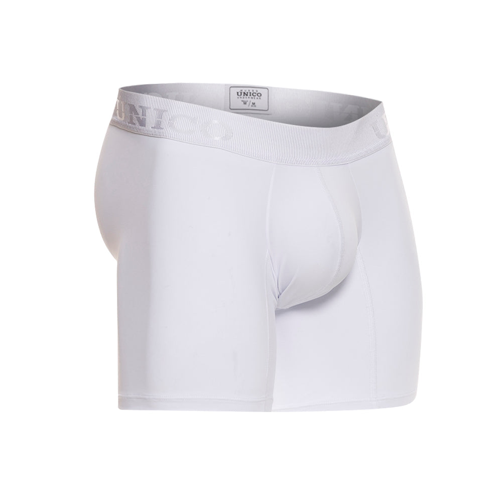 Mundo Unico Men's Tilo A23 Mid-Length Boxer Briefs - White Premium Cotton Comfort