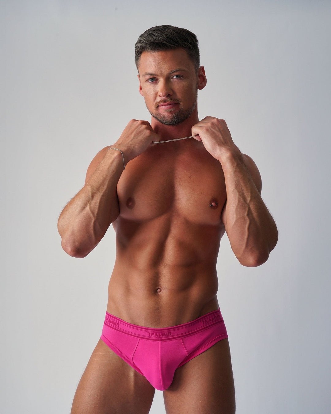 TEAMM8 New Cotton Classic Brief - Fuchsia Pink Low-Rise Men's Underwear