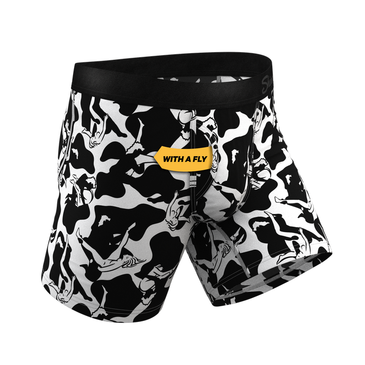 The Cowmasutra | Naughty Abstract Ball Hammock® Pouch Underwear With Fly