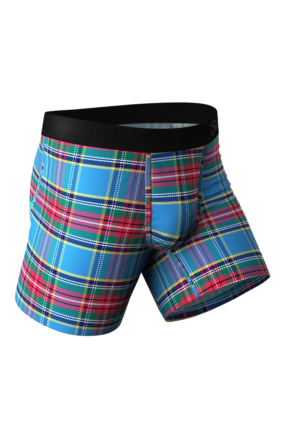 Shinesty The Crisscross Applesauce plaid Ball Hammock pouch underwear – men's bold plaid boxer briefs
