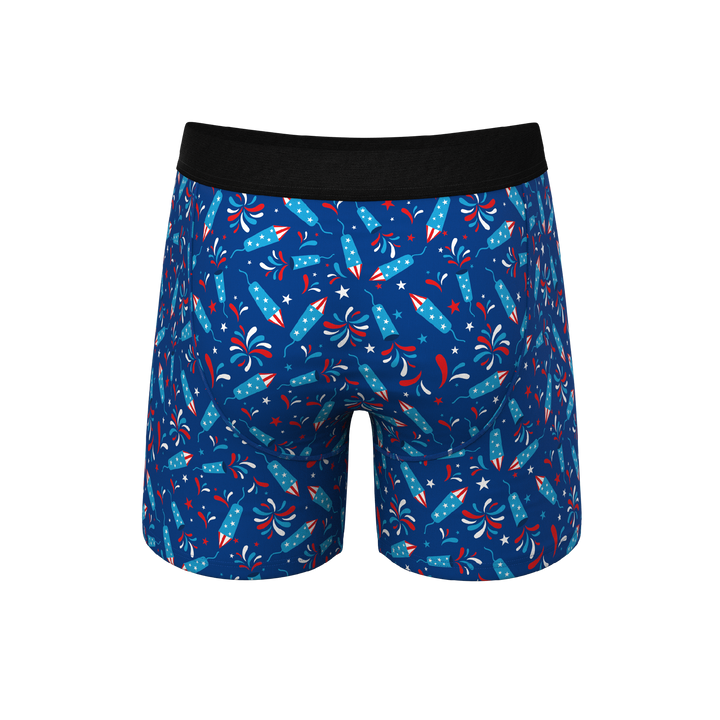 Shinesty "The Crotch Rocket" USA Firecracker Ball Hammock® Pouch Underwear With Fly