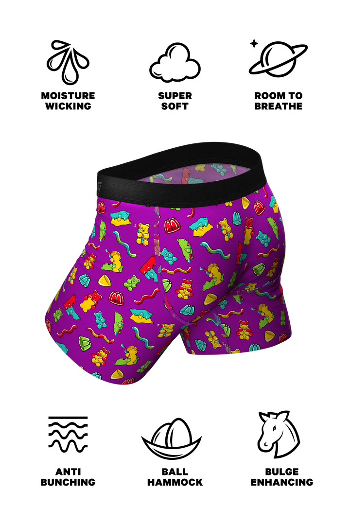 Naughty Bears Gummy Bear Boxer Briefs: Ball Hammock® Pouch & Fly