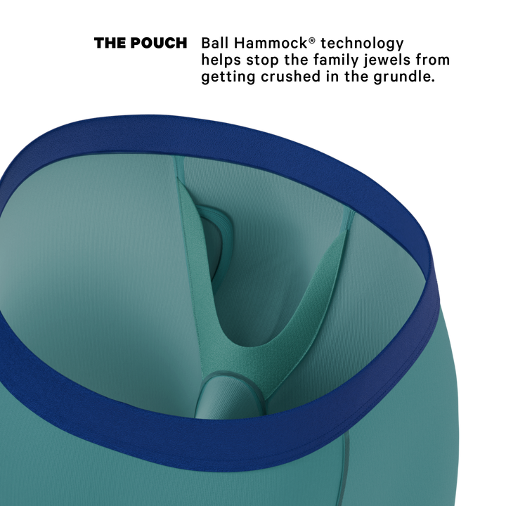 Shinesty "The Curacao" Teal Long Leg Ball Hammock® Pouch Underwear with Fly