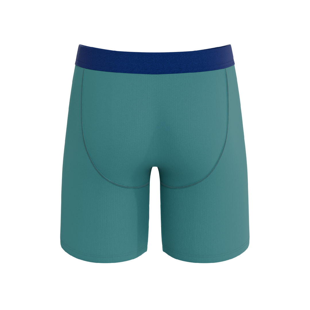 Shinesty "The Curacao" Teal Long Leg Ball Hammock® Pouch Underwear with Fly