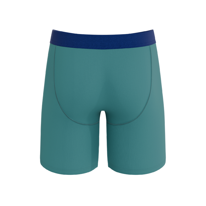 Shinesty "The Curacao" Teal Long Leg Ball Hammock® Pouch Underwear with Fly