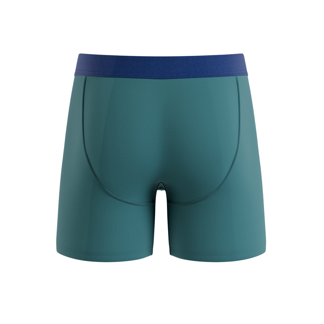 Shinesty The Curacao teal Ball Hammock pouch underwear – men's teal boxer briefs