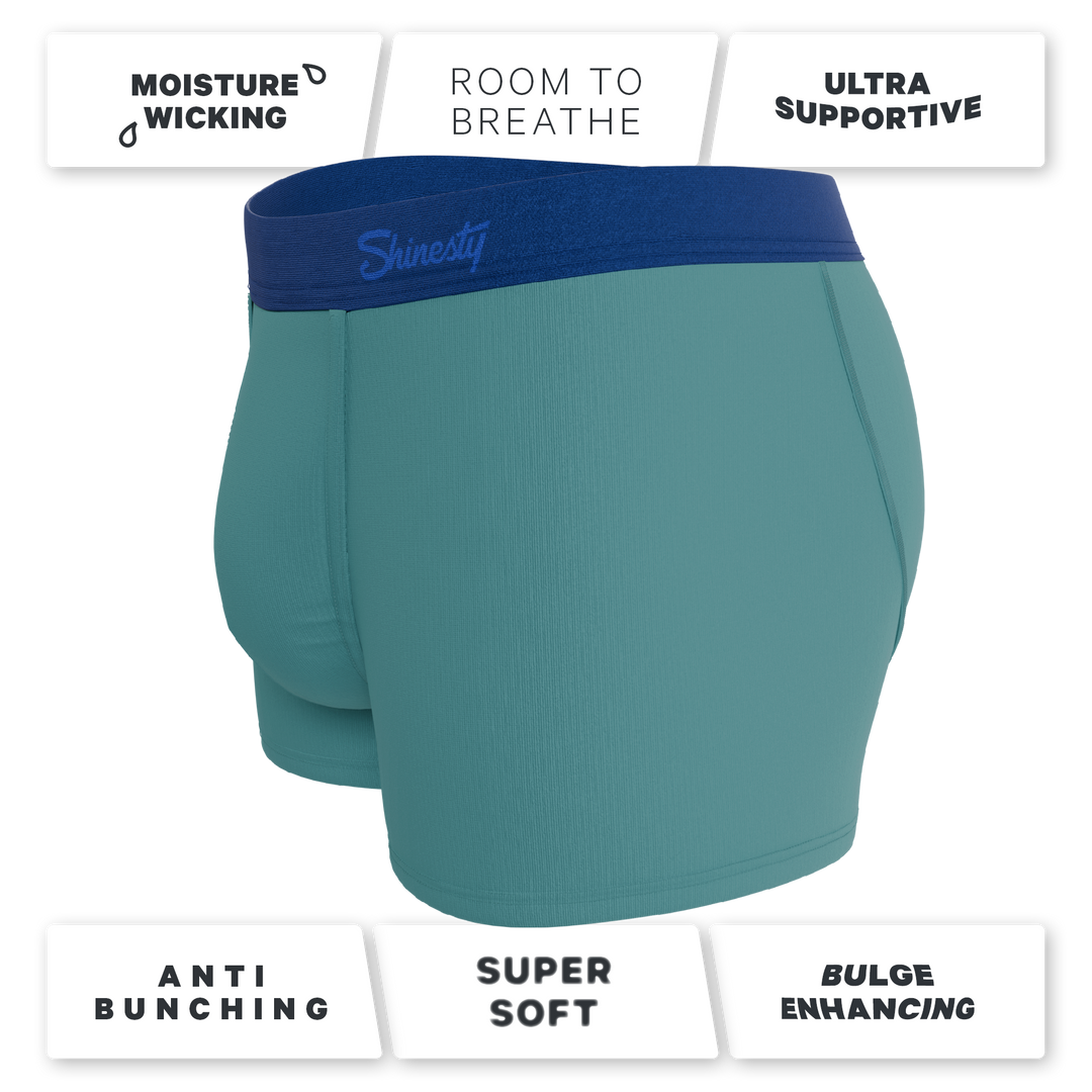 Shinesty "The Curacao" Teal Ball Hammock® Pouch Trunks Underwear for Men