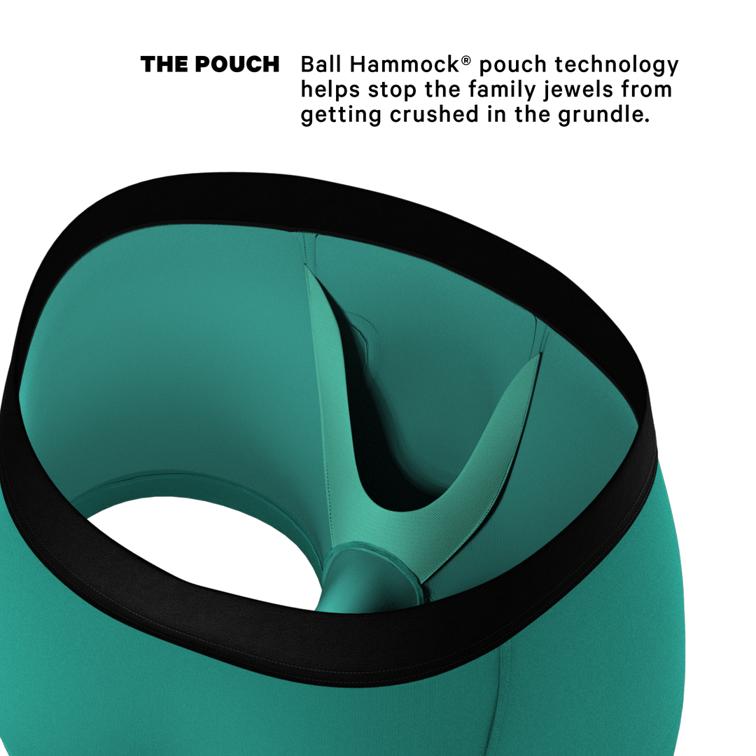 Shinesty "The Cyantific Theory" Turquoise Ball Hammock® Pouch Trunks Underwear