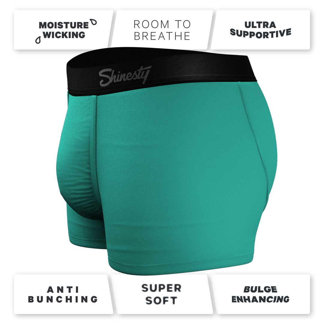 Shinesty "The Cyantific Theory" Turquoise Ball Hammock® Pouch Trunks Underwear