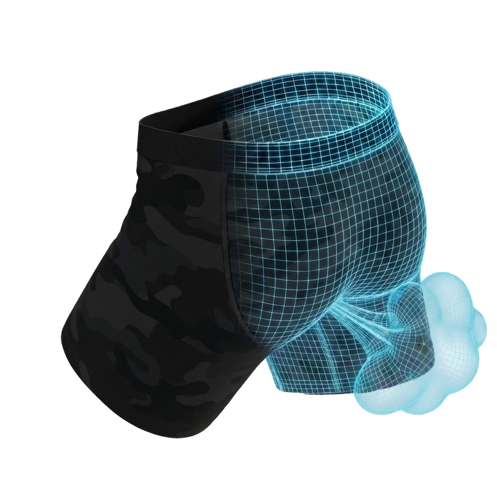Shinesty The Darkside: Black Camo Fart Proof Ball Hammock® Pouch Underwear