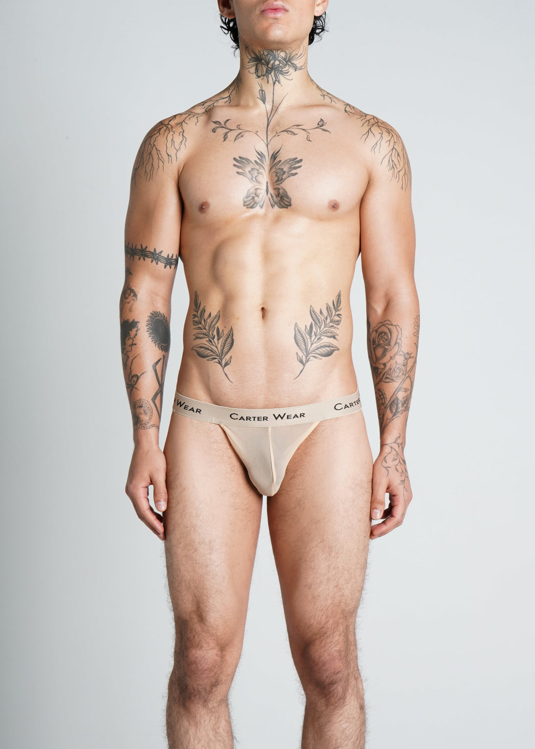 Carter Wear Men’s Cortado Micro Mesh Jockstrap - Breathable See-Through Athletic Support (Tan)