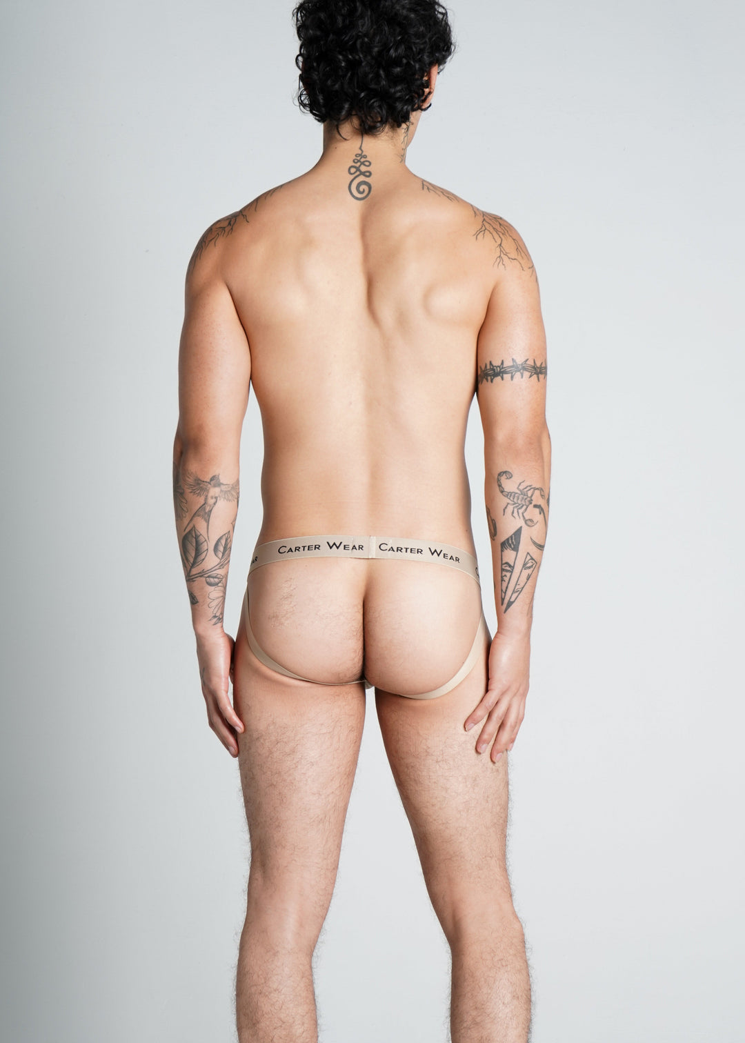 Carter Wear Men’s Cortado Micro Mesh Jockstrap - Breathable See-Through Athletic Support (Tan)