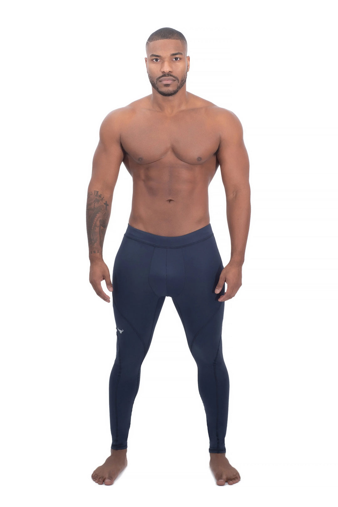 Matador Meggings Navy Blue Men’s Performance Leggings – Squat-Proof Workout Meggings with Crotch Cup