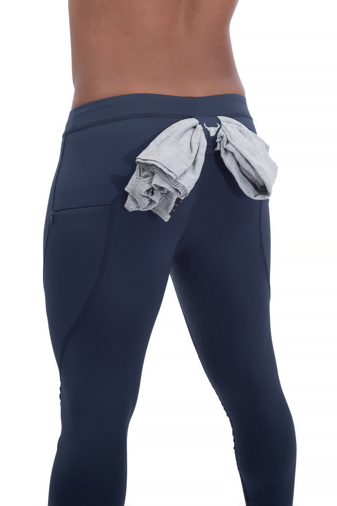 Matador Meggings Navy Blue Men’s Performance Leggings – Squat-Proof Workout Meggings with Crotch Cup