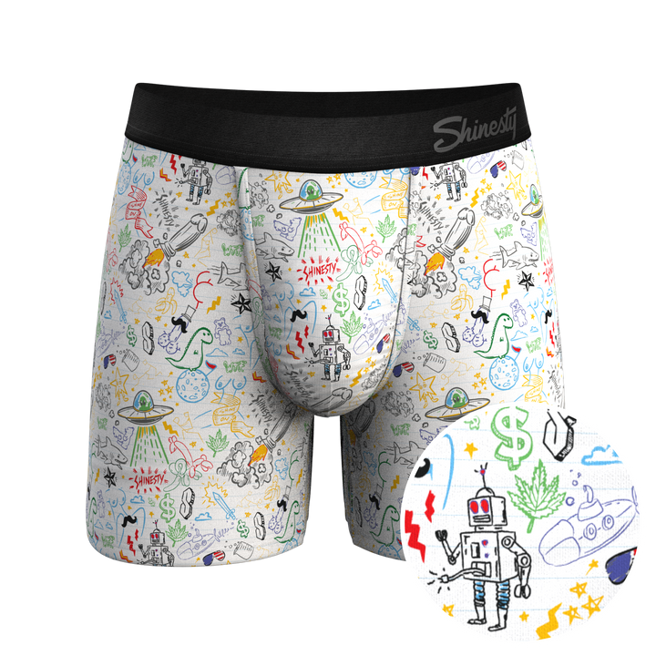 The Daily Detention Doodle Ball Hammock® Pouch Underwear | Funny School Print