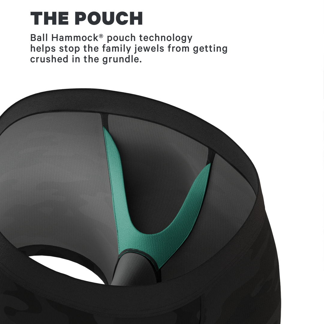 Shinesty The Darkside: Black Camo Fart Proof Ball Hammock® Pouch Underwear