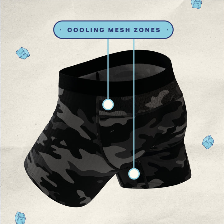 Shinesty "The Darkside" Black Camouflage paradICE™ Cooling Ball Hammock® Underwear