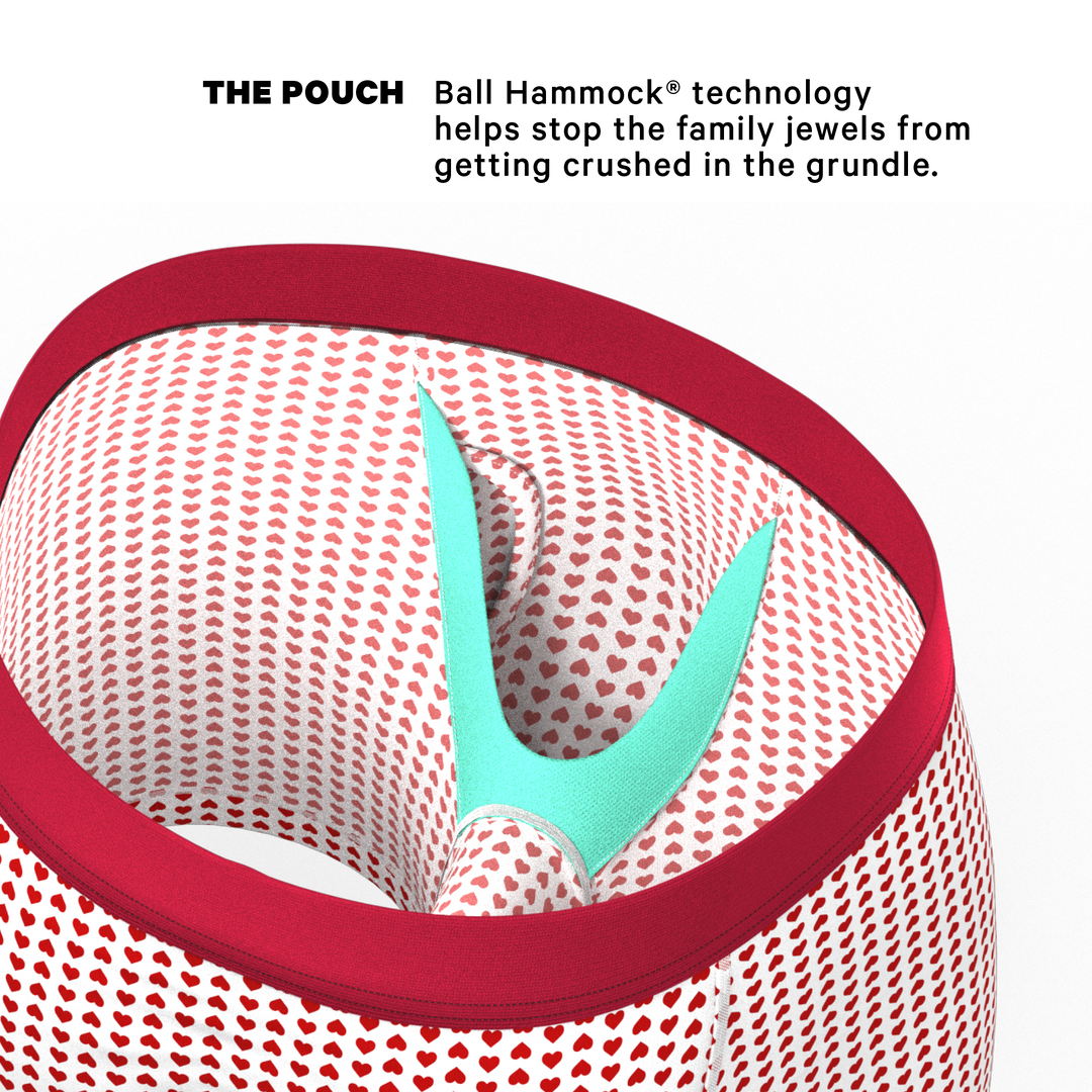 The Date Night: Valentine's Day Bow Print Ball Hammock® Pouch Boxer Briefs with Fly