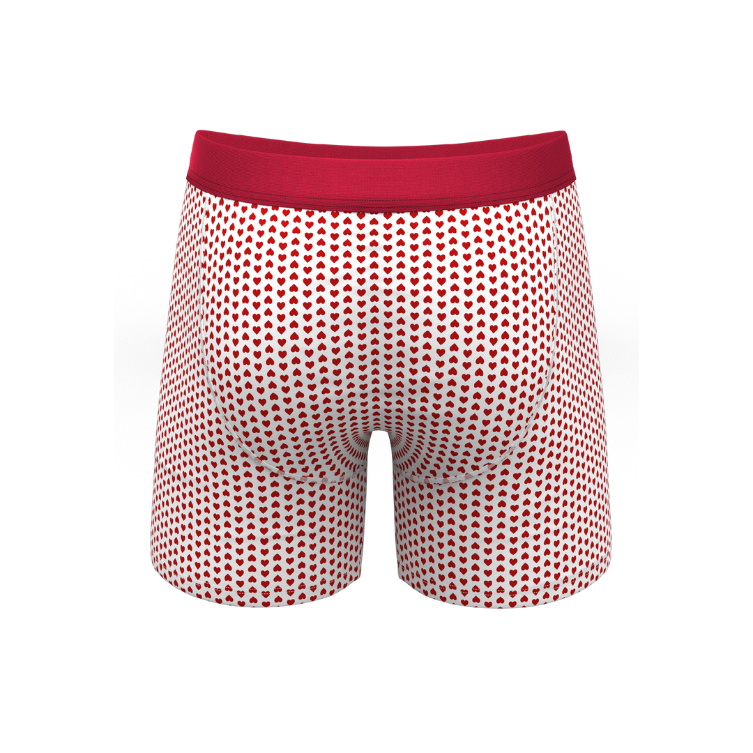 The Date Night: Valentine's Day Bow Print Ball Hammock® Pouch Boxer Briefs with Fly