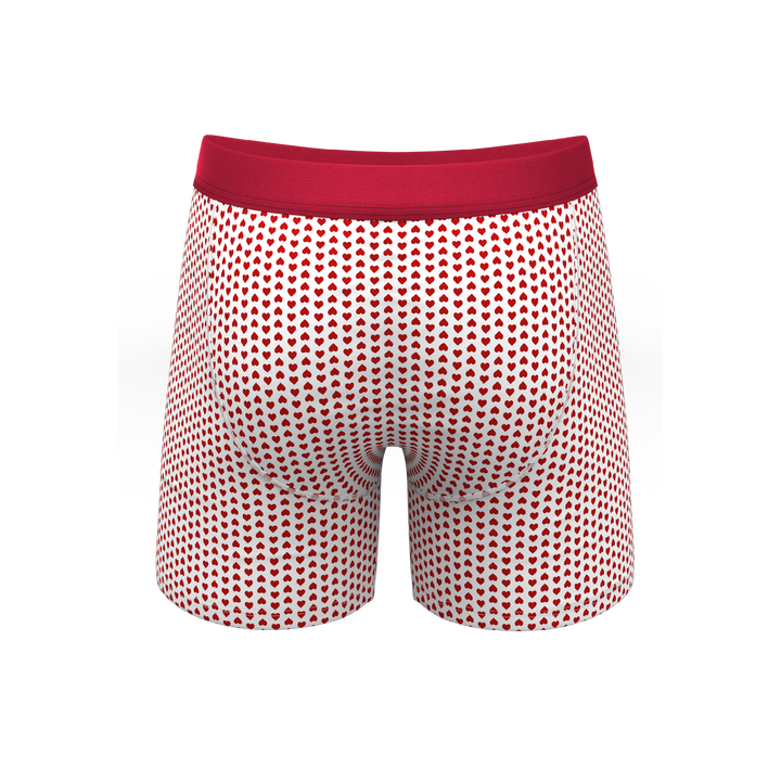 The Date Night: Valentine's Day Bow Print Ball Hammock® Pouch Boxer Briefs with Fly